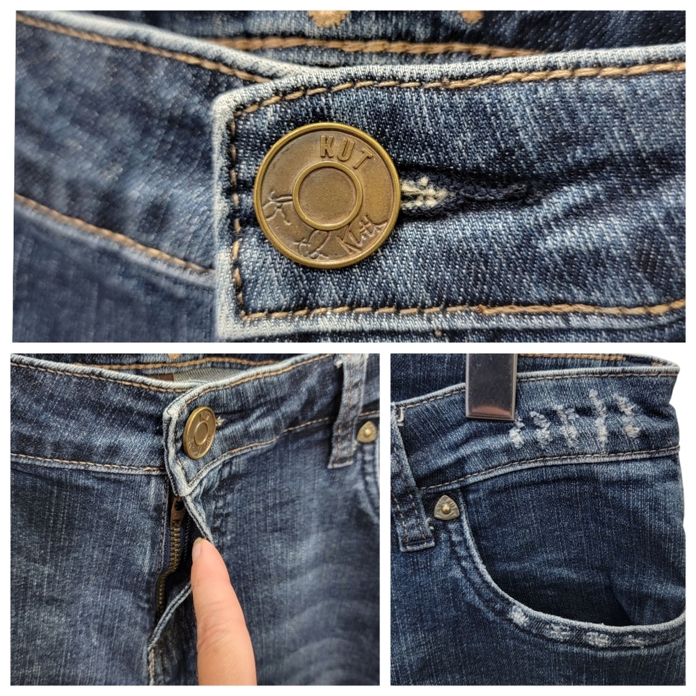 Kut from the Kloth Katy Boyfriend Jeans Blue Wash Denim Slim Leg Women’s Size 8 - Picture 13 of 16